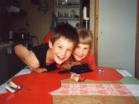 1998MarekJenca  Marek a Jenůfka před odltem Pavly do Kalifornie